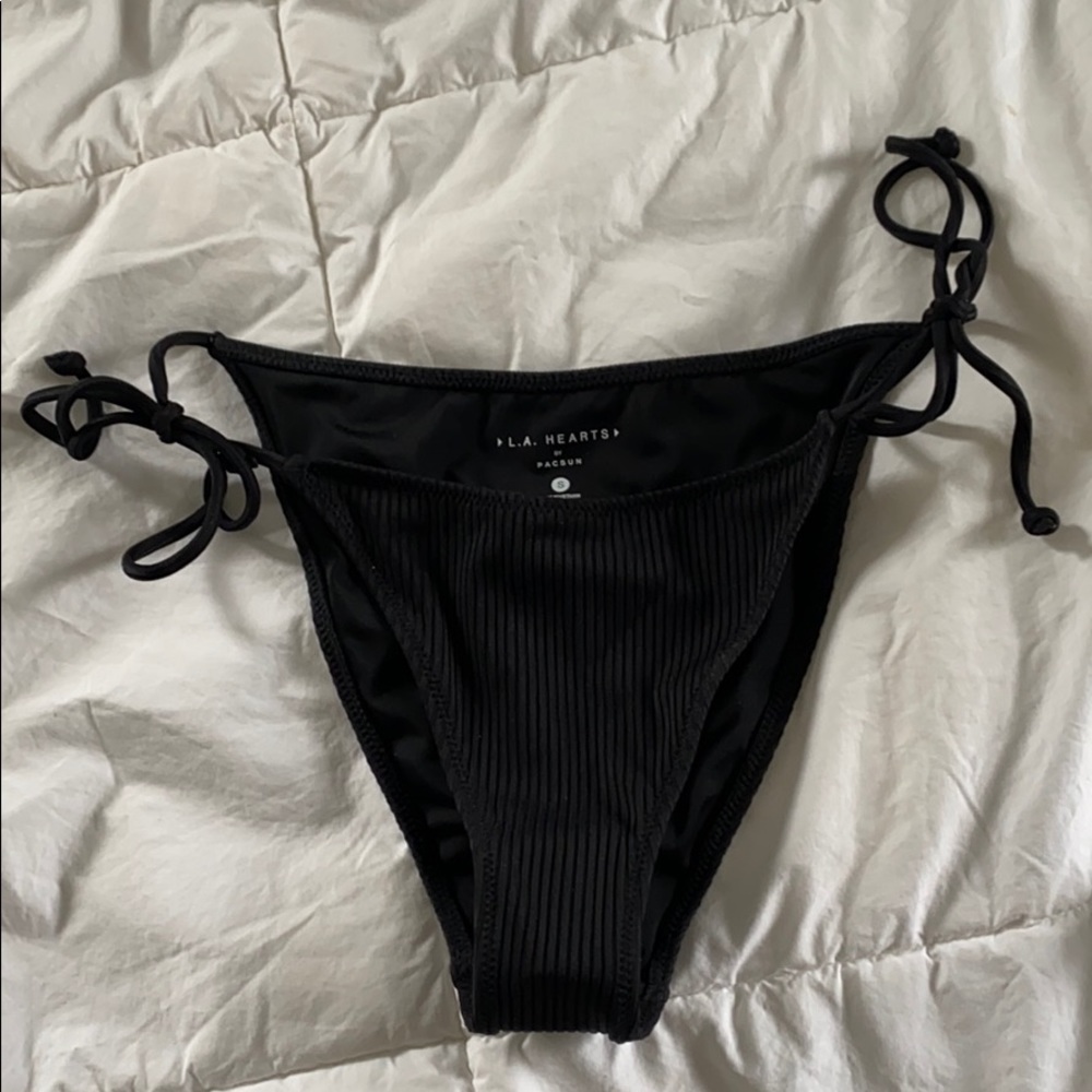 Black String Bikini Bottoms